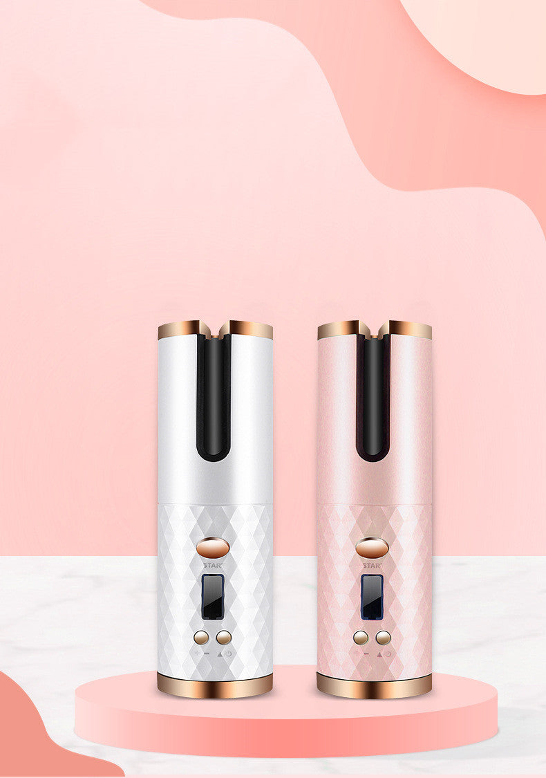 Rechargeable Ceramic Curling Iron for Effortless Waves & Curls