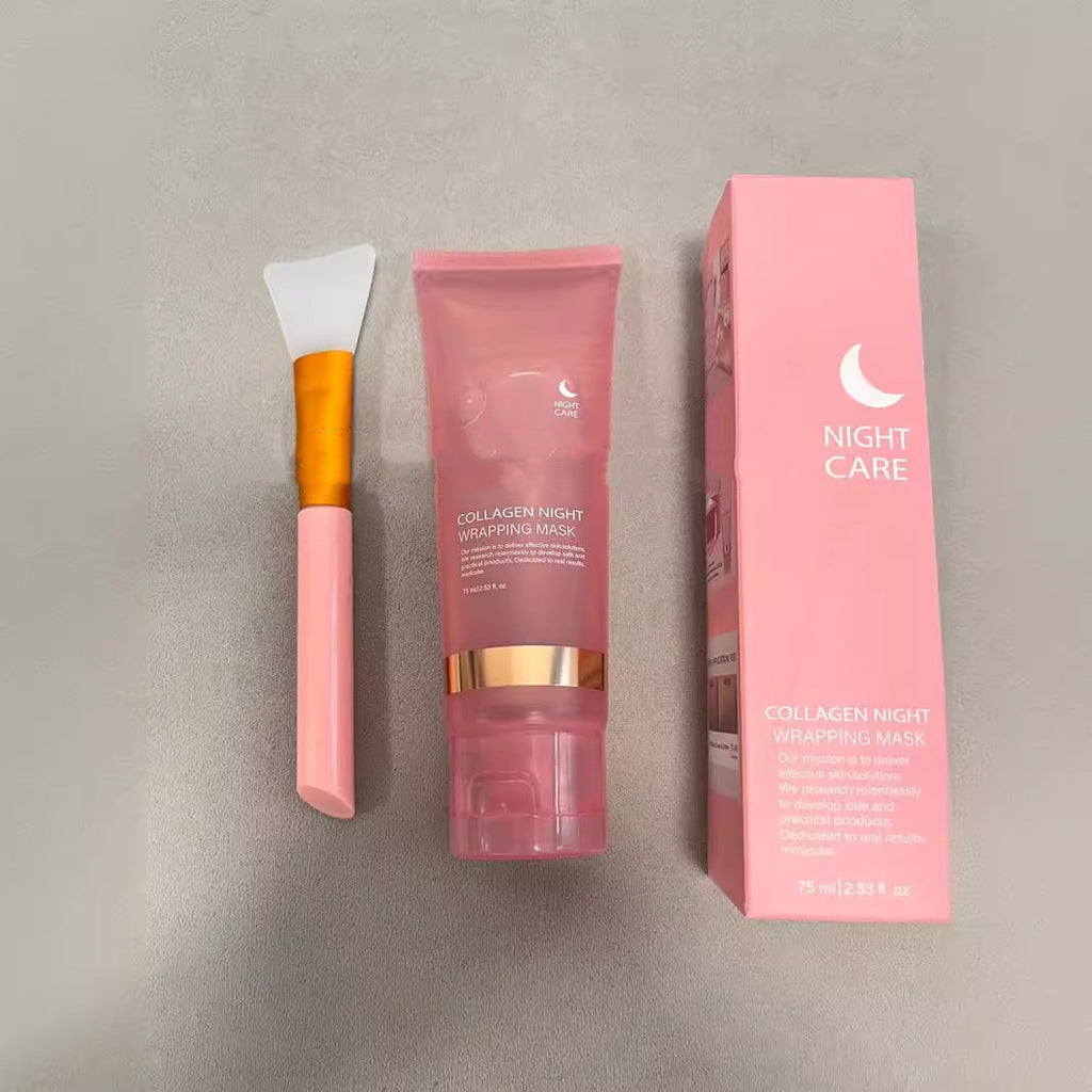 Collagen Night Face Mask with Brush - Firming & Anti-Wrinkle 75ml