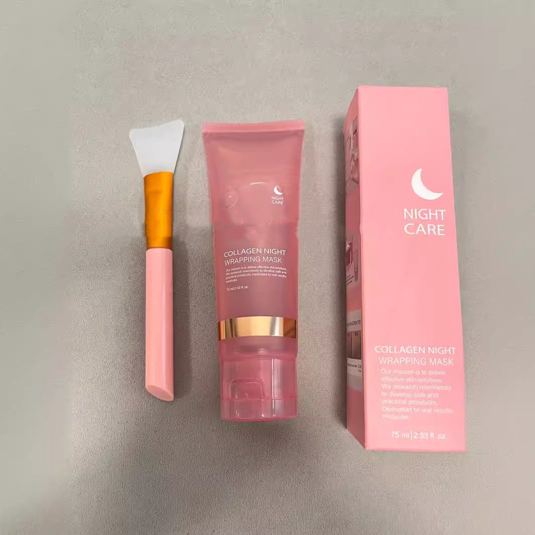 Collagen Night Face Mask with Brush - Firming & Anti-Wrinkle 75ml