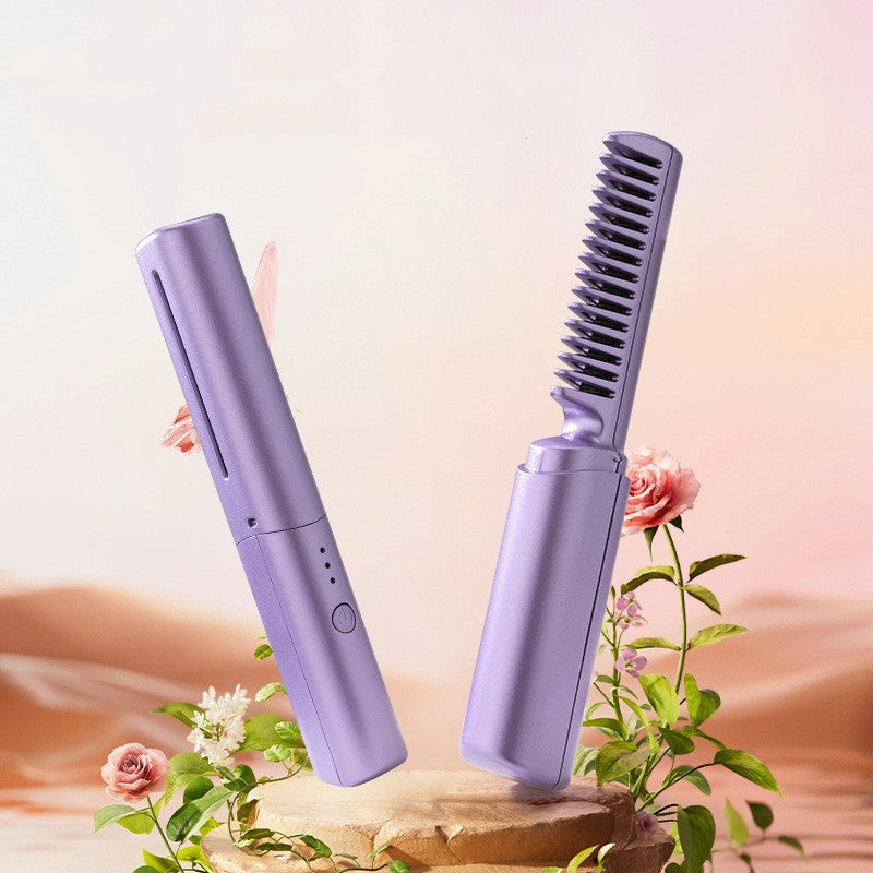 Rechargeable Ionic Smoothing Comb for Frizz-Free Hair (LCD Display)