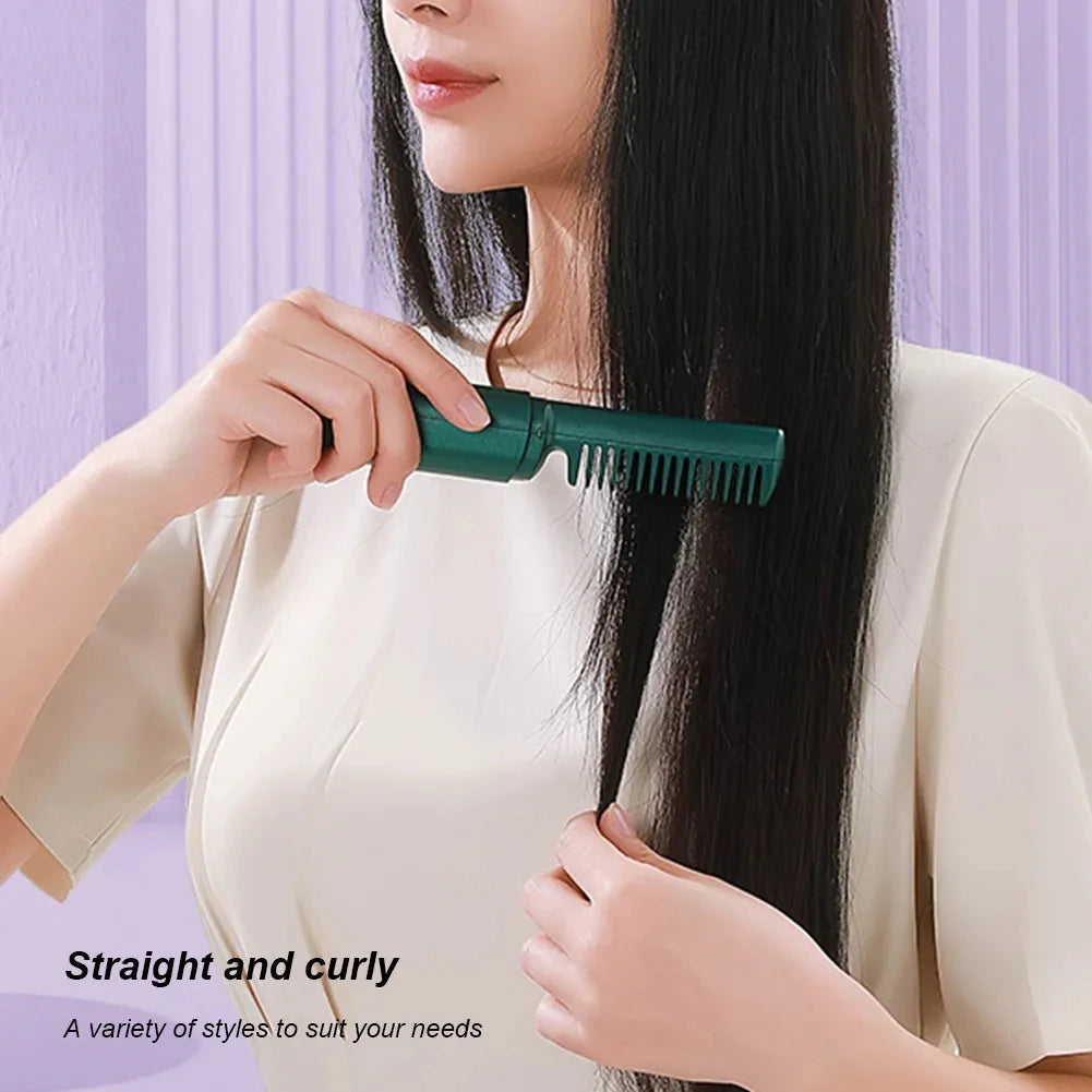 Rechargeable Ionic Smoothing Comb for Frizz-Free Hair (LCD Display)
