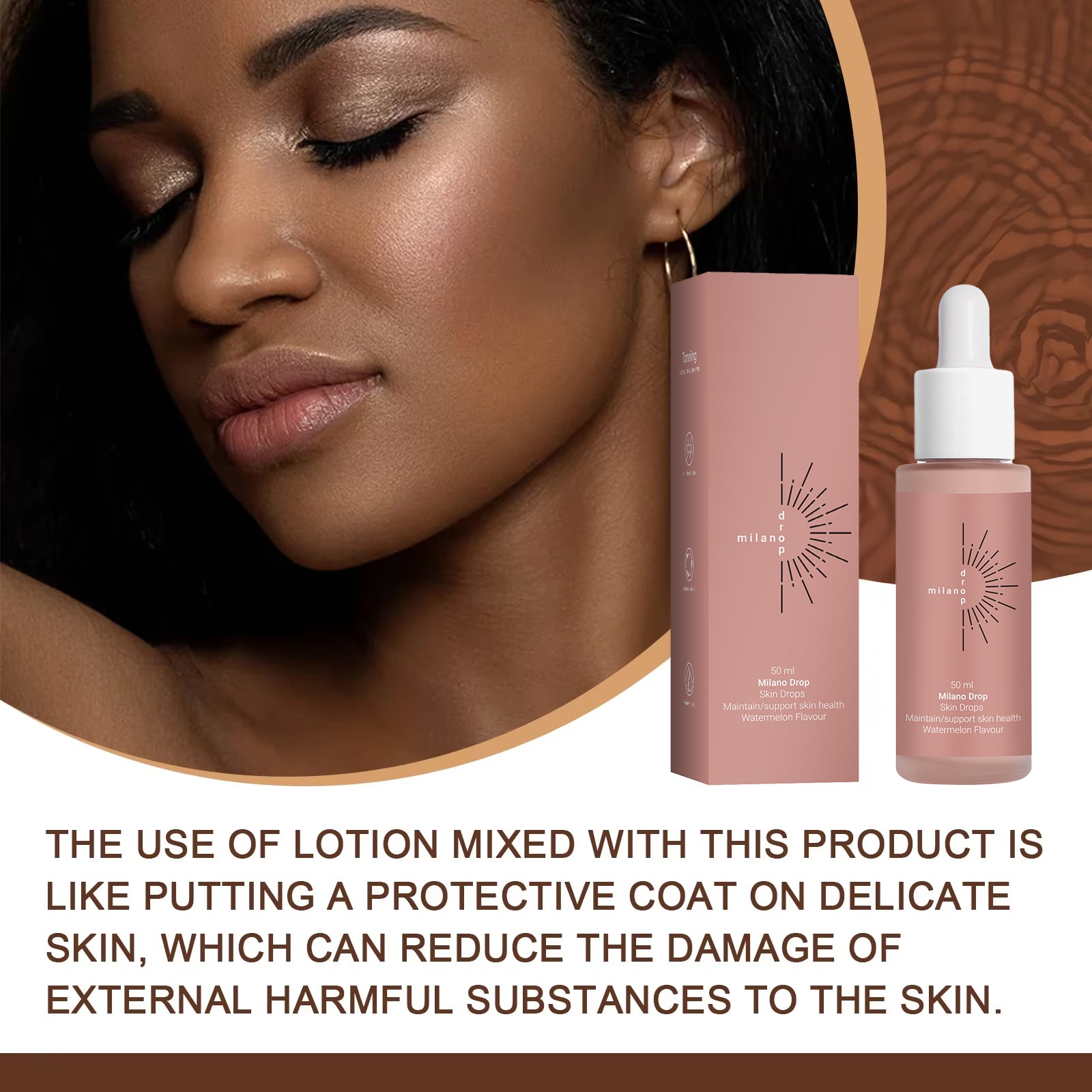 Self-Tanning Serum Drops 50ml | Dark Bronzer for Face & Body - Fast Absorbing